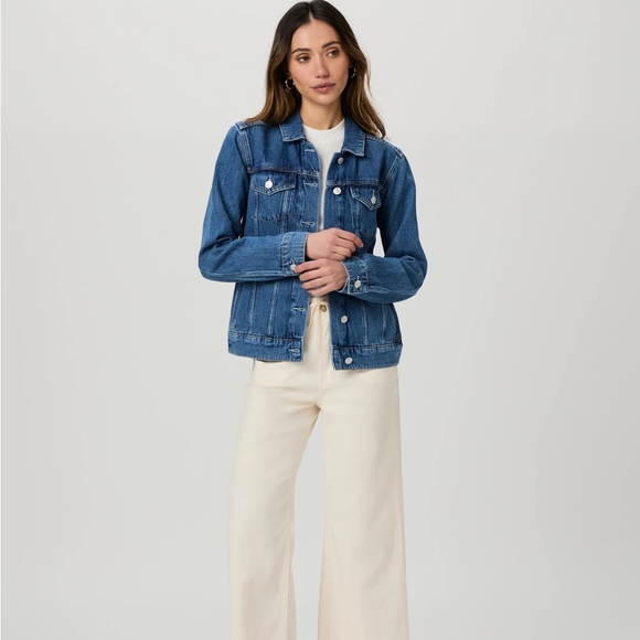 PAIGE Jackets & Blazers - PAIGE Rowan Women’s Blue Jean Jacket Classic Design Cotten Blend Size small